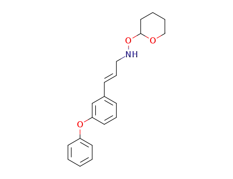 Molecular Structure of 112270-88-9 (2-Propen-1-amine,
3-(3-phenoxyphenyl)-N-[(tetrahydro-2H-pyran-2-yl)oxy]-, (E)-)