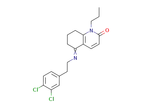 2(1H)-Quinolinone,
5-[[2-(3,4-dichlorophenyl)ethyl]imino]-5,6,7,8-tetrahydro-1-propyl-