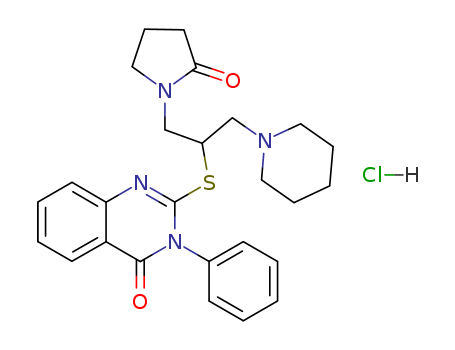 2-[1-(2-oxopyrrolidin-1-yl)-3-piperidin-1-ylpropan-2-yl]sulfanyl-3-phenylquinazolin-4-one hydrochloride