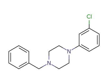 Molecular Structure of 141511-01-5 (Piperazine, 1-(3-chlorophenyl)-4-(phenylmethyl)-)