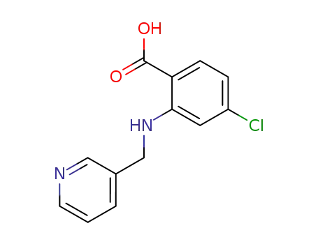 Molecular Structure of 181257-69-2 (Benzoic acid, 4-chloro-2-[(3-pyridinylmethyl)amino]-)