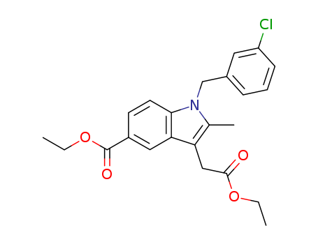1H-Indole-3-acetic acid,  1-[(3-chlorophenyl)methyl]-5-(ethoxycarbonyl)-2-methyl-, ethyl ester