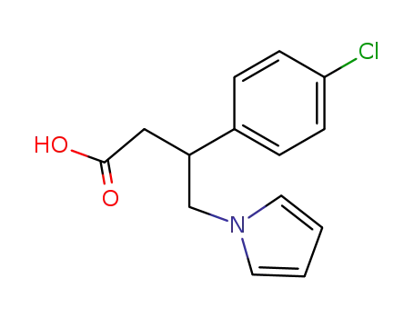 Molecular Structure of 187870-25-3 (3-(4-chlorophenyl)-4-pyrrol-1-yl-butyric acid)