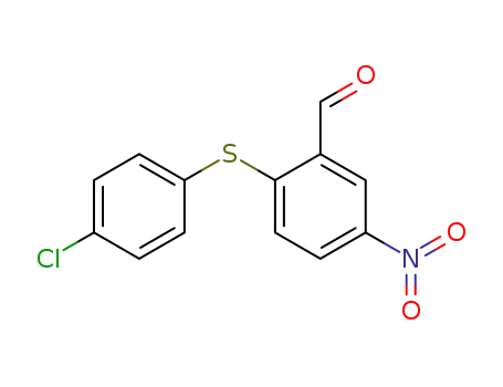 Molecular Structure of 42191-01-5 (5-NITRO-2-(4-CHLOROPHENYLTHIO)BENZALDEHYDE)