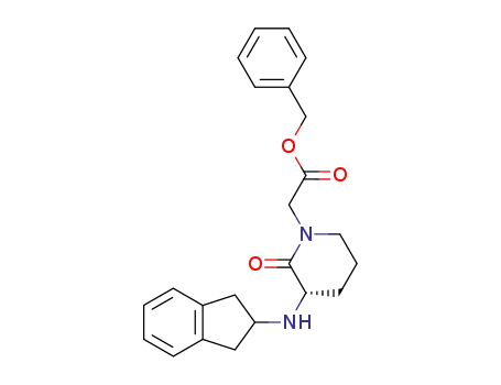 Molecular Structure of 220624-65-7 ([(S)-3-(Indan-2-ylamino)-2-oxo-piperidin-1-yl]-acetic acid benzyl ester)