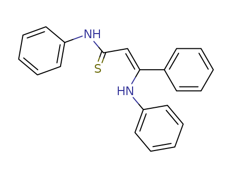 Molecular Structure of 19959-57-0 (2-Propenethioamide, N,3-diphenyl-3-(phenylamino)-)