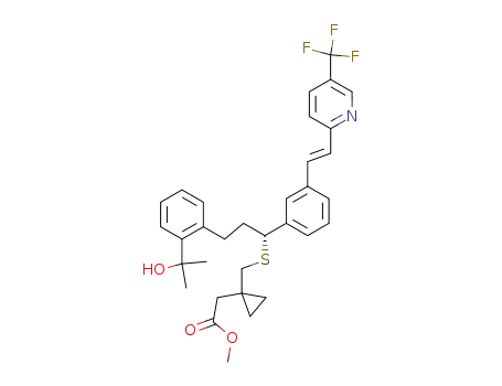 [1-((R)-3-[2-(1-Hydroxy-1-methyl-ethyl)-phenyl]-1-{3-[(E)-2-(5-trifluoromethyl-pyridin-2-yl)-vinyl]-phenyl}-propylsulfanylmethyl)-cyclopropyl]-acetic acid methyl ester