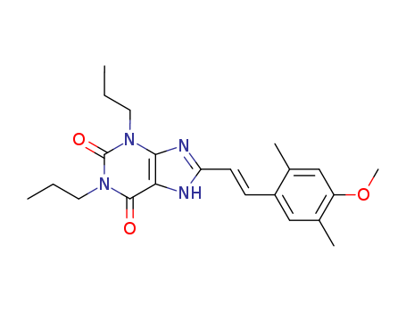 151539-37-6,8-[(E)-2-(4-methoxy-2,5-dimethyl-phenyl)ethenyl]-1,3-dipropyl-7H-purin e-2,6-dione,8-[(E)-2-(4-methoxy-2,5-dimethyl-phenyl)ethenyl]-1,3-dipropyl-7H-purin e-2,6-dione