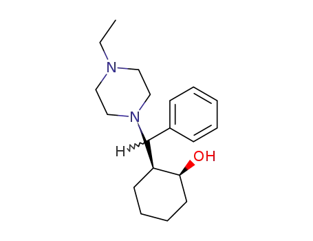 (+/-)(1Ξ)-<i>cis</i>-2-[(Ξ)-α-(4-ethyl-piperazino)-benzyl]-cyclohexanol
