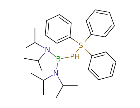 Molecular Structure of 235756-00-0 ((((CH<sub>3</sub>)2CH)2N)2BP(H)Si(C<sub>6</sub>H<sub>5</sub>)3)