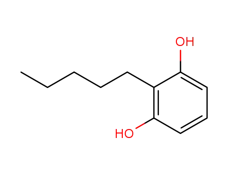Molecular Structure of 13331-21-0 (1,3-Benzenediol, 2-pentyl-)