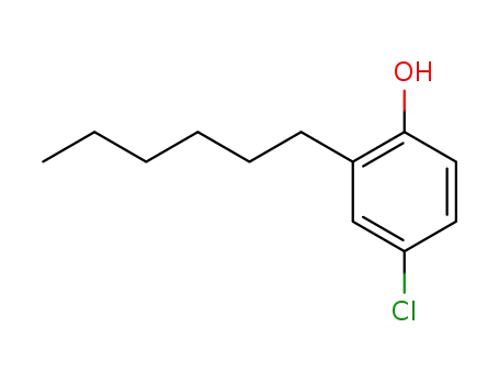 Molecular Structure of 18979-94-7 (4-chloro-2-hexylphenol)