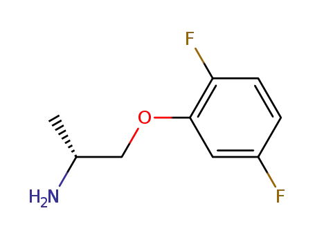 Molecular Structure of 747393-55-1 (2-Propanamine,1-(2,5-difluorophenoxy)-,(2R)-(9CI))