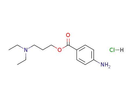Molecular Structure of 17599-08-5 (3-(diethylamino)propyl 4-aminobenzoate)
