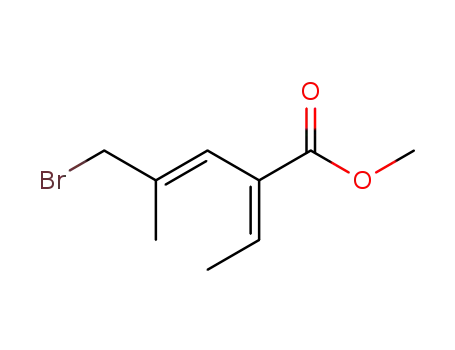 Molecular Structure of 204378-94-9 (methyl (E)-5-bromo-2-<(E)-ethylidene>-4-methylpent-3-enoate)