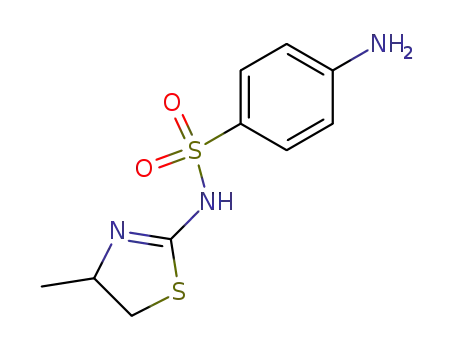 Molecular Structure of 5433-70-5 (4-amino-N-(4-methyl-4,5-dihydro-1,3-thiazol-2-yl)benzenesulfonamide)