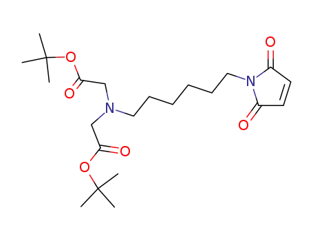 Molecular Structure of 445390-52-3 ({<i>tert</i>-butoxycarbonylmethyl-[6-(2,5-dioxo-2,5-dihydro-pyrrol-1-yl)-hexyl]-amino}-acetic acid <i>tert</i>-butyl ester)