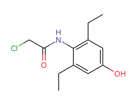 Molecular Structure of 206439-02-3 (2-chloro-N-(2,6-diethyl-4-hydroxyphenyl)acetamide)