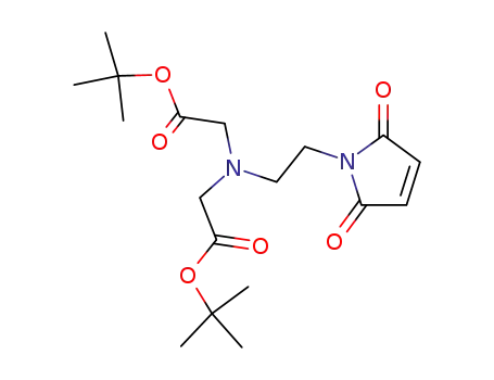Molecular Structure of 207612-91-7 ({<i>tert</i>-butoxycarbonylmethyl-[2-(2,5-dioxo-2,5-dihydro-pyrrol-1-yl)-ethyl]-amino}-acetic acid <i>tert</i>-butyl ester)