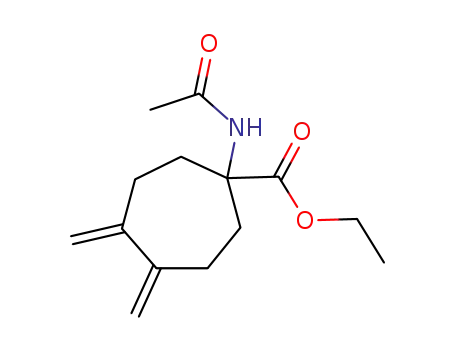 Molecular Structure of 209258-60-6 (ethyl 1-acetamido-3,4-dimethylenecyclohepta-1-carboxylate)