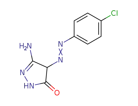 4-(p-chlorophenylazo)-3-amino-2-pyrazolin-5-one