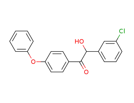 Molecular Structure of 799279-31-5 (Ethanone, 2-(3-chlorophenyl)-2-hydroxy-1-(4-phenoxyphenyl)-)