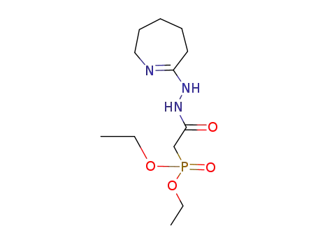 Molecular Structure of 680610-51-9 (Acetic acid, (diethoxyphosphinyl)-,
2-(3,4,5,6-tetrahydro-2H-azepin-7-yl)hydrazide)