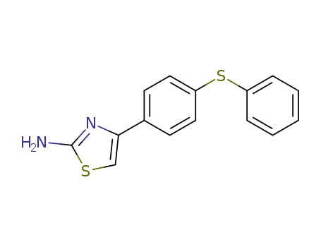 Molecular Structure of 333773-69-6 (4-(4-PHENYLSULFANYL-PHENYL)-THIAZOL-2-YLAMINE)