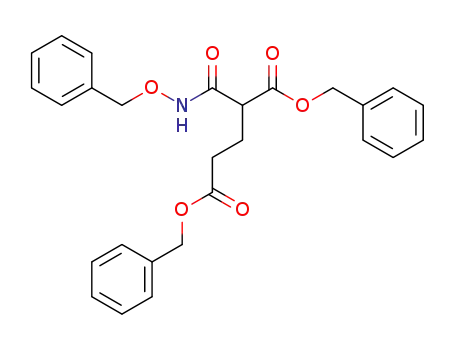 Molecular Structure of 596803-17-7 (Pentanedioic acid, 2-[[(phenylmethoxy)amino]carbonyl]-,
bis(phenylmethyl) ester)