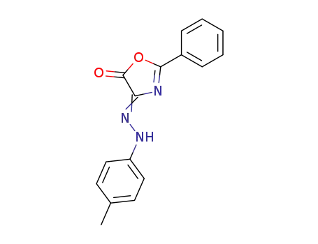Molecular Structure of 55899-60-0 (4,5-Oxazoledione, 2-phenyl-, 4-[(4-methylphenyl)hydrazone])