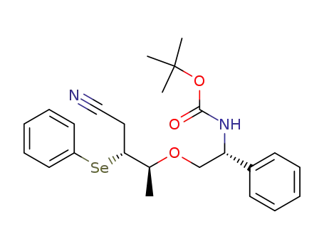 tert-butyl (1R)-2-{[(1S,2R)-3-cyano-1-methyl-2-(phenylseleno)propyl]oxy}-1-phenylethylcarbamate