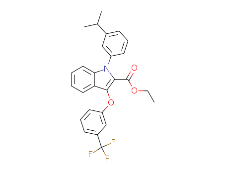 1H-Indole-2-carboxylic acid,  1-[3-(1-methylethyl)phenyl]-3-[3-(trifluoromethyl)phenoxy]-, ethyl ester