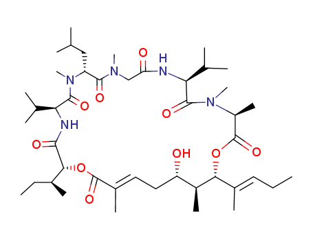 182863-03-2,L-Alanine,N-[(2R,3S)-2-[[(2E,5S,6S,7S,8E)-5,- 7-dihydroxy-2,6,8-trimethyl-1-oxo-2,8- undecadienyl]oxy]-3-methyl-1-oxopentyl]-Lvalyl- N-methyl-D-leucyl-N-methylglycyl-Lvalyl- N-methyl-,(5f17)-lactone ,