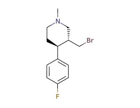 Molecular Structure of 742070-69-5 ((3R,4S)-3-bromomethyl-4-(4-fluorophenyl)-1-methylpiperidine)