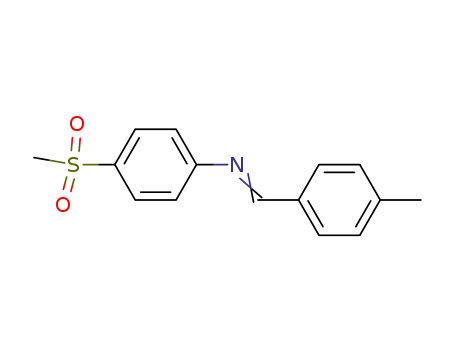 Molecular Structure of 748801-83-4 (Benzenamine, N-[(4-methylphenyl)methylene]-4-(methylsulfonyl)-)