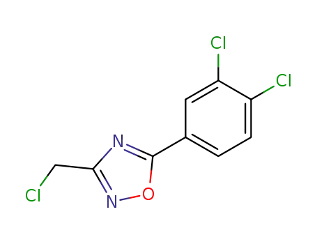 Molecular Structure of 287917-57-1 (3-(CHLOROMETHYL)-5-(3,4-DICHLOROPHENYL)-1,2,4-OXADIAZOLE)
