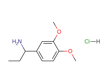 Molecular Structure of 104174-57-4 (Benzenemethanamine, a-ethyl-3,4-dimethoxy-, hydrochloride)