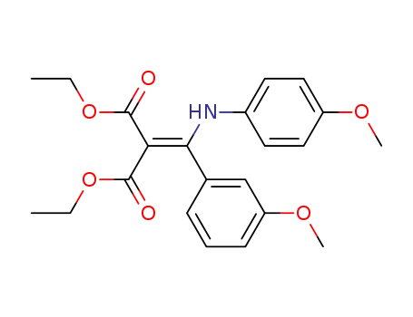 Molecular Structure of 828264-16-0 (Propanedioic acid,
[(3-methoxyphenyl)[(4-methoxyphenyl)amino]methylene]-, diethyl ester)