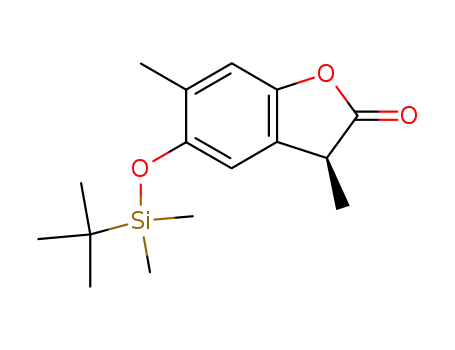 Molecular Structure of 914086-79-6 (2(3H)-Benzofuranone,
5-[[(1,1-dimethylethyl)dimethylsilyl]oxy]-3,6-dimethyl-, (3S)-)