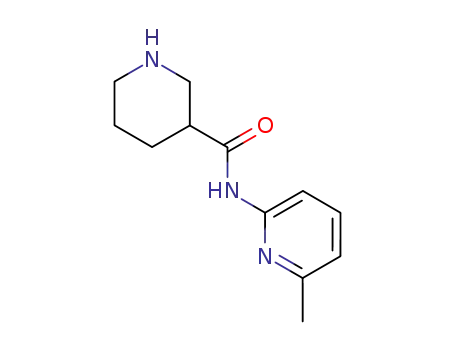 Molecular Structure of 883106-74-9 (PIPERIDINE-3-CARBOXYLIC ACID (6-METHYL-PYRIDIN-2-YL)-AMIDE)