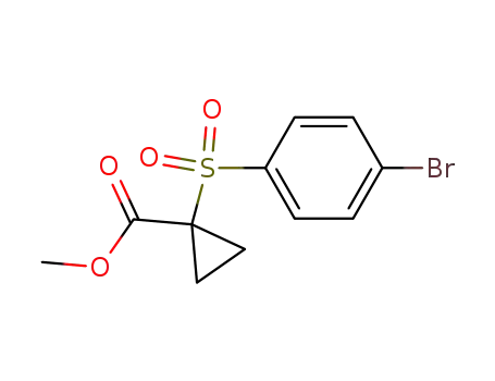 Molecular Structure of 145348-25-0 (methyl 1-[(4-bromophenyl)sulfonyl]cyclopropanecarboxylate)