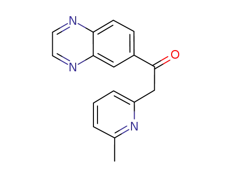 Molecular Structure of 356560-90-2 (2-(6-Methylpyridin-2-yl)-1-(quinoxalin-6-yl)ethanone)