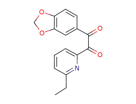Molecular Structure of 945244-60-0 (1-(benzo[1,3]dioxol-5-yl)-2-(6-ethylpyridin-2-yl)ethane-1,2-dione)