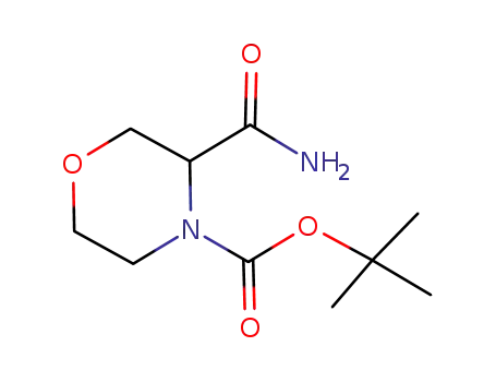 Molecular Structure of 518047-39-7 (3-CarbaMoyl-Morpholine-4-carboxylicacidtert-butylester)