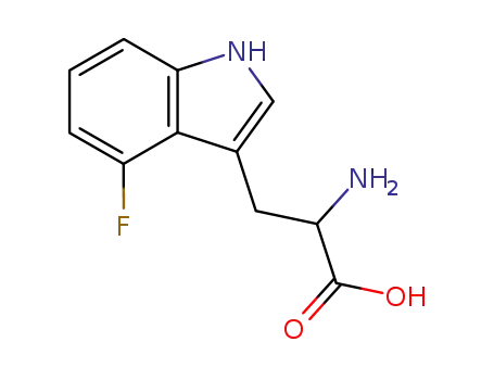 Molecular Structure of 25631-05-4 (4-FLUORO-DL-TRYPTOPHAN)