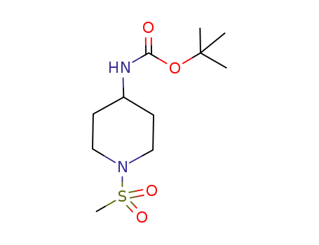 Molecular Structure of 287953-38-2 (tert-Butyl (1-(Methylsulfonyl)piperidin-4-yl)carbaMate)