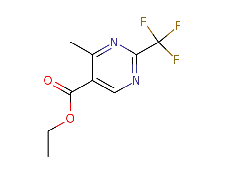 Molecular Structure of 306960-67-8 (ETHYL-2-TRIFLUOROMETHYL-4-METHYL-5-PYRIMIDINE CARBOXYLATE)