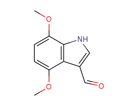 Molecular Structure of 170489-17-5 (4,7-DIMETHOXY-1H-INDOLE-3-CARBALDEHYDE)
