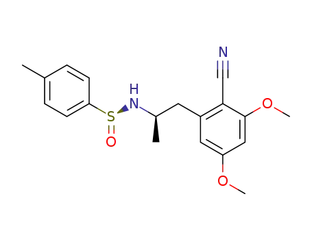 (S<sub>S</sub>,R)-(+)-4-methyl-benzenesulfinic acid [2-(2-cyano-3,5-dimethoxy-phenyl)-1-methyl-ethyl]-amide