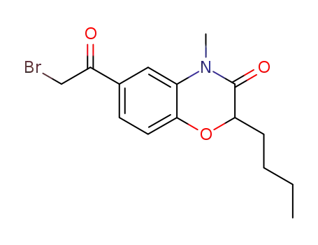 Molecular Structure of 871946-66-6 (6-(bromoacetyl)-2-butyl-4-methyl-3,4-dihydro-2H-1,4-benzoxazin-3-one)